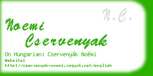 noemi cservenyak business card
